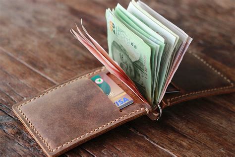 designer wallet with money clip.